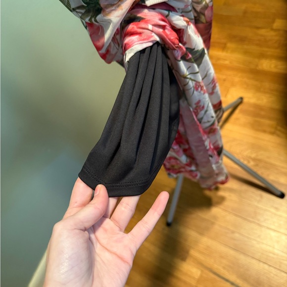 Express Pink Floral Mesh Cut Out Dress - Picture 4 of 7